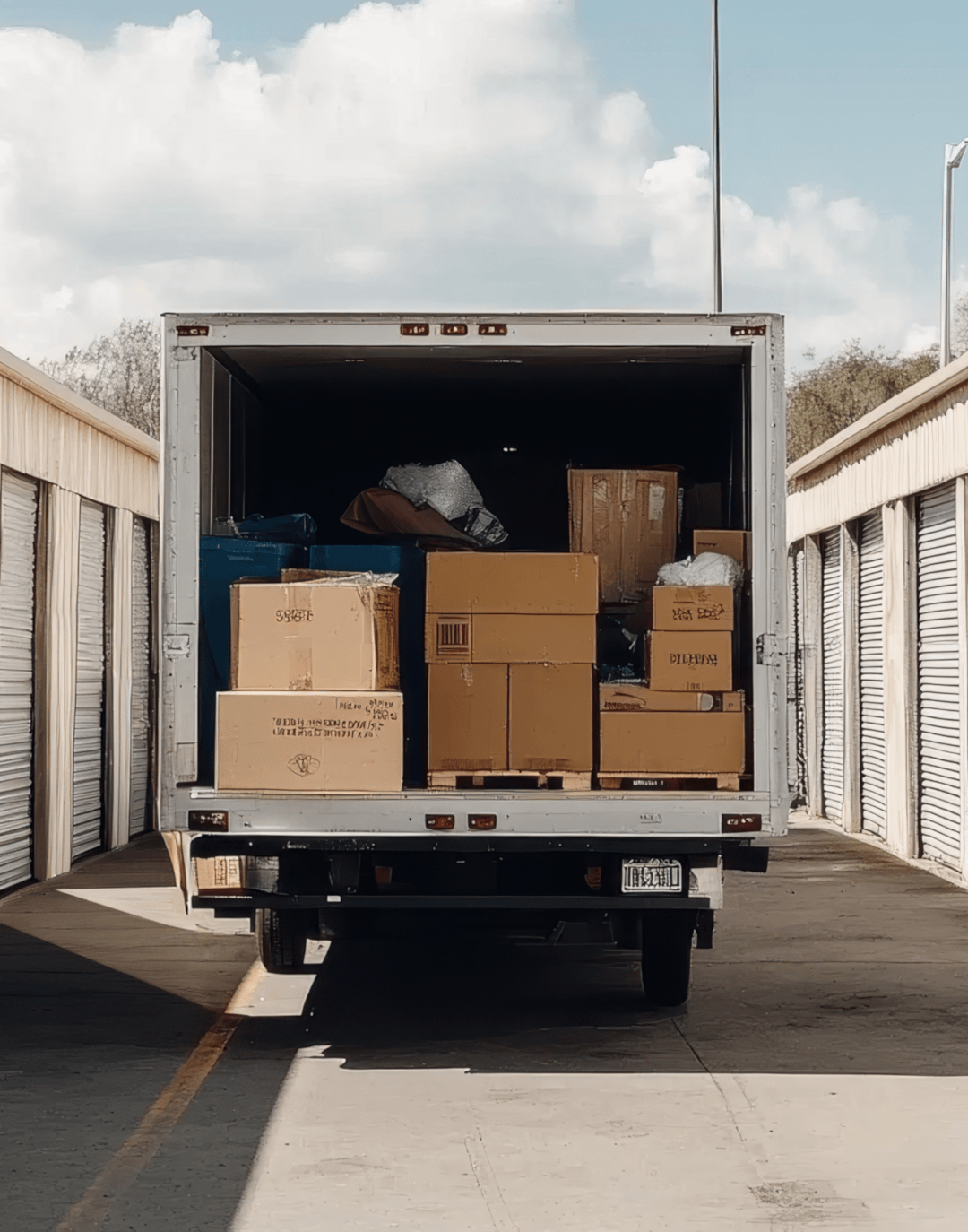 Loading a truck at an EZ Storage drive-in unit